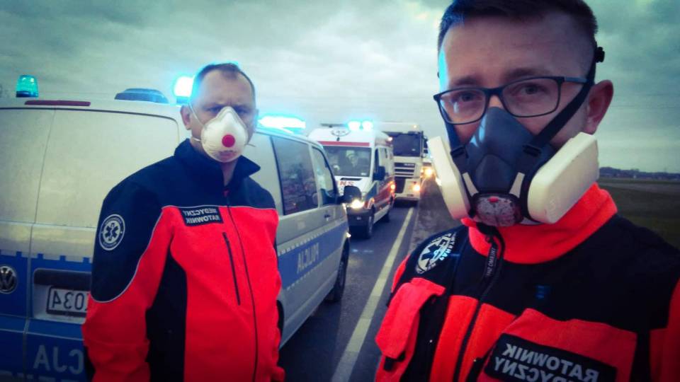 Ratownicy medyczni zatrzymali pijanego kierowcę samochodu ciężarowego