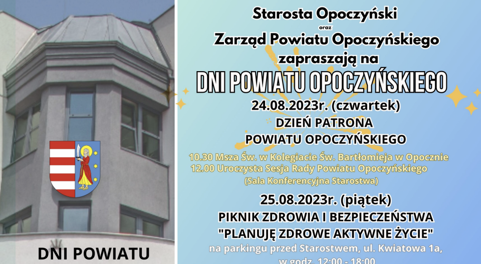 Zbliżają się Dni Powiatu Opoczyńskiego. Poznaliśmy wszystkie szczegóły
