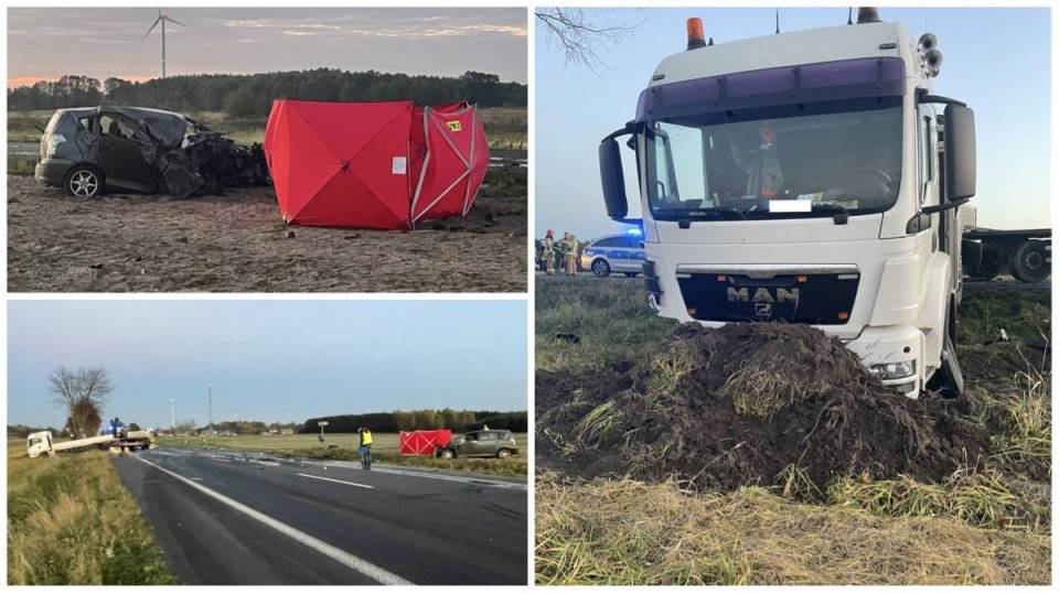 Śmiertelny wypadek w gminie Rusiec: Nie żyje 57-letni kierowca osobówki [Foto]